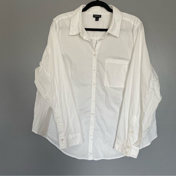 Torrid | Poplin Collared Shirt Bright White sz 1x - Picture 5 of 16
